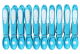 Pinces à linge LILY anti-dérapantes - Lot de 10 coloris : Turquoise