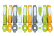 Pinces à linge LILY anti-dérapantes - Lot de 10 coloris : Leïla
