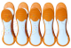 Pince à linge XXL anti-dérapant MAXI CLIPPY - LOT DE 5 coloris : Blanc / Orange tangerine