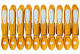 Pinces à linge LILY anti-dérapantes - Lot de 10 coloris : Orange